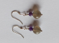 Preview: silver earrings-ear wires with labradorite and amethyst beads-the colour is blue and purple---