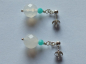 Preview: ohrringe mit achat und amazonit-perlen-silber-ohrstecker-
