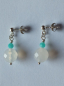 Preview: ohrringe mit achat und amazonit-perlen-silber-ohrstecker