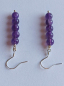 Preview: silver earrings-ear wires with purple amethyst beads---