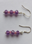 Preview: ohrringe mit amethyst und turmalin-perlen in violett-pinker farbe-silber-ohrhaken-