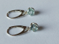 Preview: ohrringe mit aquamarin in blauer farbe-silber-rhodiniert-brisuren