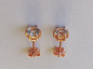 Preview: earrings-silver-rose gold plated-blue-aquamarine--