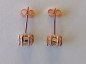 Preview: earrings-silver-rose gold plated-blue-aquamarine-