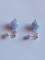 Preview: earrings-sterling silver-blue-chalcedony-----