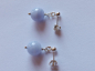 Preview: earrings-sterling silver-blue-chalcedony--