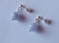 Preview: earrings-sterling silver-blue-chalcedony-