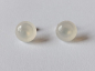Preview: silver earrings-ear studs with white chalcedony cabochons-