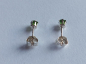 Preview: silver earrings with chrome diopside-colour is green-----