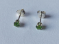 Preview: silver earrings with chrome diopside-colour is green