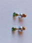 Preview: earrings-sterling silver-gold plated-green-chrome diopside--