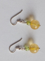 Preview: silver earrings-ear wires with citrine and peridot beads-the colour is yellow and green--