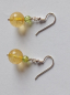 Preview: silver earrings-ear wires with citrine and peridot beads-the colour is yellow and green-
