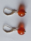 Preview: silver earrings-leverbacks with red carnelian beads--