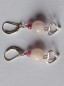 Preview: silver earrings-leverbacks with morganite and tourmaline beads and heart-the colour is pink--