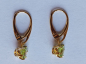 Preview: earrings-silver-gold plated-green-peridot--