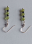 Preview: silver earrings-ear wires with peridot and tourmaline beads-green and black colour---