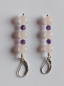 Preview: earrings-sterling silver-pink-purple-rose quartz-amethyst-----