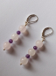 Preview: earrings-sterling silver-pink-purple-rose quartz-amethyst----