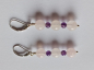 Preview: earrings-sterling silver-pink-purple-rose quartz-amethyst---