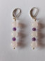 Preview: earrings-sterling silver-pink-purple-rose quartz-amethyst