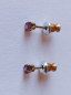 Preview: earrings-sterling silver-gold plated-tourmaline-pink--