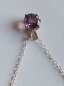Preview: silver chain with purple amethyst pendant-anchor chain 45 cm----
