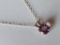 Preview: silver chain with purple amethyst pendant-anchor chain 45 cm---