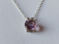 Preview: silver chain with purple amethyst pendant-anchor chain 45 cm-