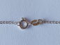 Preview: silver chain with purple amethyst heart pendant-anchor chain 45 cm----