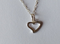 Preview: silver chain with heart pendant-anchor chain 45 cm