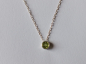 Preview: silver chain with green peridot pendant-anchor chain 45 cm---
