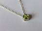 Preview: silver chain with green peridot pendant-anchor chain 45 cm-