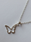 Preview: silberkette mit schmetterling-anhänger-ankerkette 45 cm-