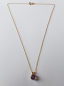 Preview: gold plated silver chain with purple amethyst pendant-anchor chain 45 cm------