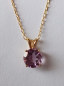 Preview: gold plated silver chain with purple amethyst pendant-anchor chain 45 cm-