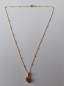 Preview: gold plated silver chain with yellow citrine pendant-sat-chain 45 cm----