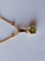 Preview: SILBERKETTE - PERIDOT-ANHÄNGER - vergoldet