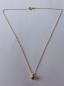 Preview: gold plated silver chain with green peridot pendant-anchor chain 45 cm-----
