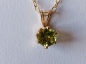 Preview: gold plated silver chain with green peridot pendant-anchor chain 45 cm---