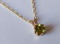 Preview: gold plated silver chain with green peridot pendant-anchor chain 45 cm--