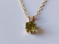 Preview: gold plated silver chain with green peridot pendant-anchor chain 45 cm-