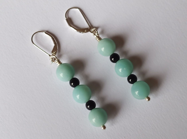 Preview: ohrringe-silber-türkis-schwarz-amazonit-onyx-