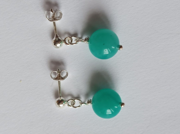 Preview: AMAZONITE  EARRINGS - SILVER