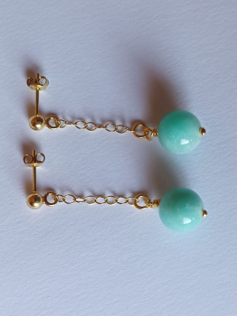 Preview: ohrringe-silber-vergoldet-türkis-amazonit---