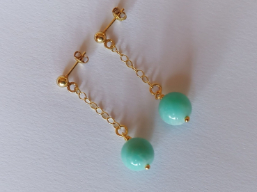 Preview: ohrringe-silber-vergoldet-türkis-amazonit-