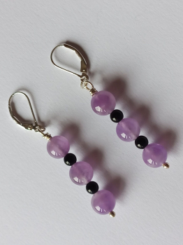 Preview: ohrringe-silber-violett-schwarz-amethyst-onyx-