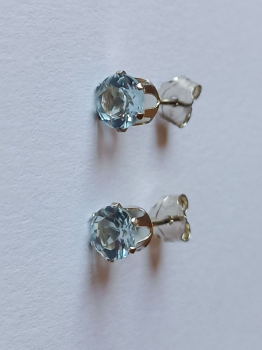 AQUAMARIN - OHRRINGE - SILBER