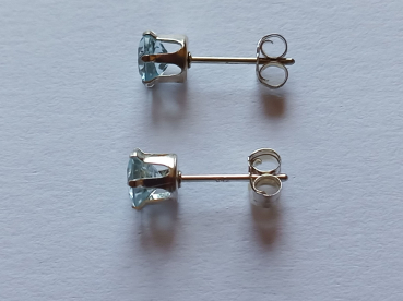 AQUAMARIN - OHRRINGE - SILBER