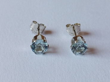 AQUAMARIN - OHRRINGE - SILBER